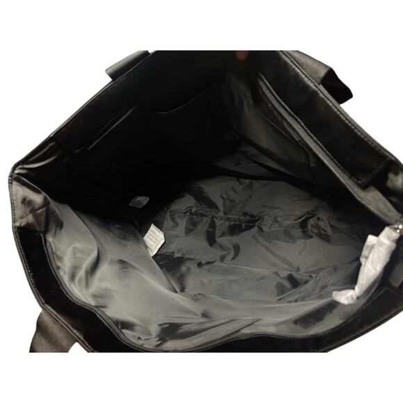 Victoria's Secret Tote Bag Black Bling Rhinestone VS logo Carryall Travel NWT - Picture 7 of 12